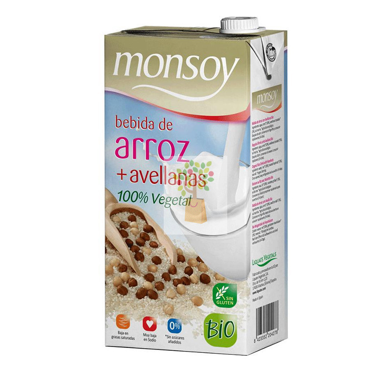 Bebida De Arroz Y Avellanas Lt Monsoy