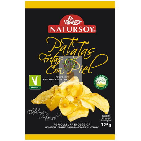 PATATAS FRITAS CON PIEL 125Gr. NATURSOY