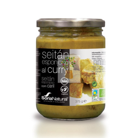SEITAN ESPONJOSO AL CURRY 375Gr. SORIA NATURAL ALIMENTACION