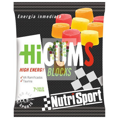 HIGUMS BLOCKS HIGH ENERGY  CITRICO SIN CAFINA 40GR NUTRISPORT