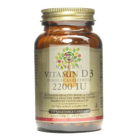 VITAMINA D3 2200UI (55Mcg.) 100 CAPSULAS VEGETALES SOLGAR