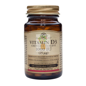 VITAMINA D3 1000UI (25Mcg.) 100 CAPSULAS BLANDAS SOLGAR