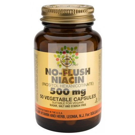 NIACINA NO RUBORIZANTE 50 CAPSULAS VEGETALES SOLGAR