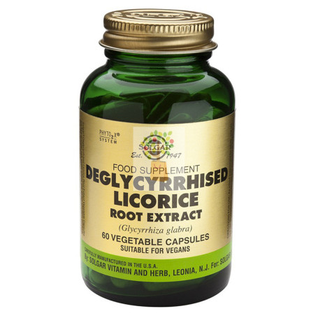REGALIZ DESGLICIRRIZADO EXTRACTO DE RAIZ 60 CAPSULAS VEGETALES SOLGAR