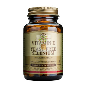VITAMINA E CON SELENIO SIN LEVADURA 50 CAPSULAS VEGETALES SOLGAR