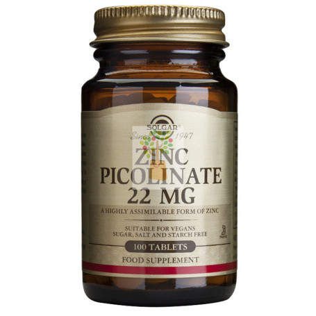 ZINC PICOLINATO 100 CAPSULAS SOLGAR