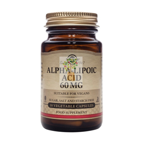 ACIDO ALFA LIPOICO 60Mg. 30 CAPSULAS SOLGAR