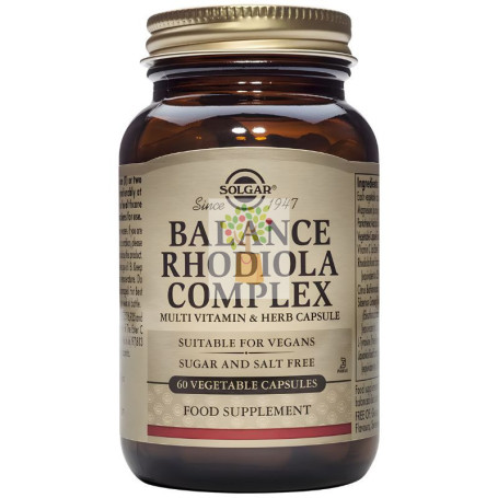 BALANCE RODIOLA COMPLEX 60 CÁPSULAS VEGETALES SOLGAR