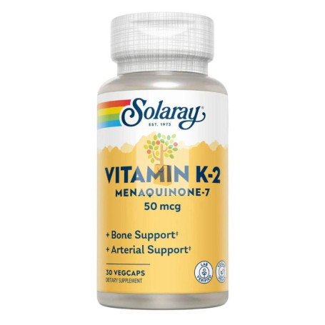 VITAMIN K2 (MENAQUINONE7) 30 CAPSULAS VEGETALES SOLARAY