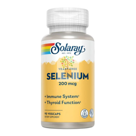 SELENIUM SIN LEVADURAS 200 Mcg. 90 CAPSULAS SOLARAY
