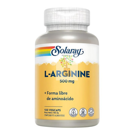 L-ARGININE 500Mg. 100 CAPSULAS SOLARAY