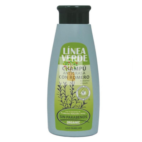 CHAMPU ANTIGRASA CON ROMERO 400Ml. LINEA VERDE