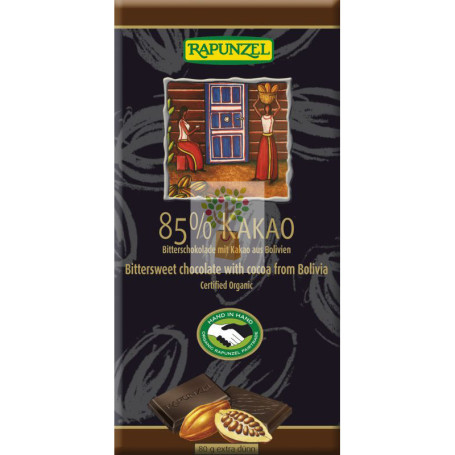 TABLETA DE CHOCOLATE AL 85% 80Gr. RAPUNZEL