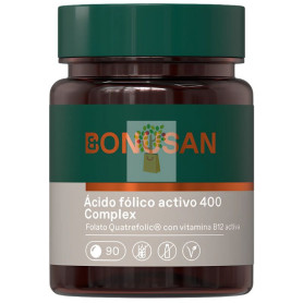 ÁCIDO FÓLICO ACTIVO 400 COMPLEX 90 COMPRIMIDOS BONUSAN