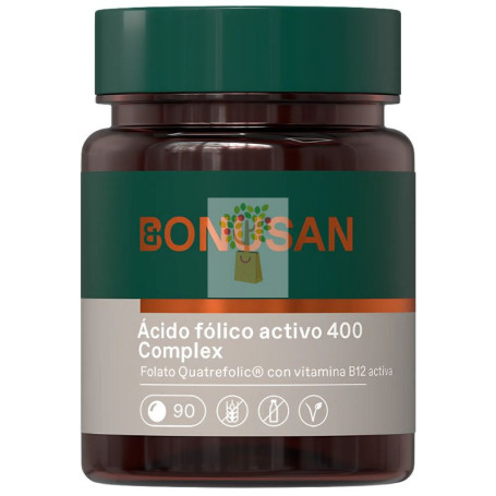 ÁCIDO FÓLICO ACTIVO 400 COMPLEX 90 COMPRIMIDOS BONUSAN