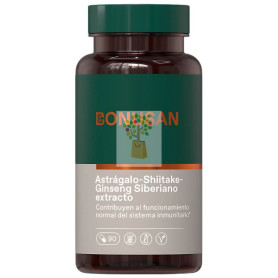 ATRÁGALO-SHIITAKE-GINSENG SIBERIANO 90 CÁPSULAS BONUSAN