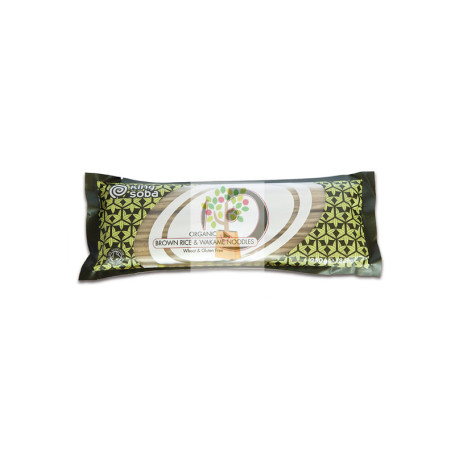 PASTA DE ARROZ INTEGRAL Y ALGA WAKAME SIN GLUTEN BIO 250Gr. KING SOBA