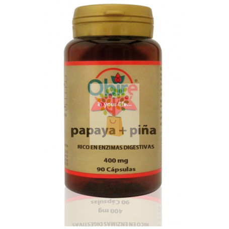 PAPAYA + PIÑA 400Mg. 90 CAPSULAS OBIRE