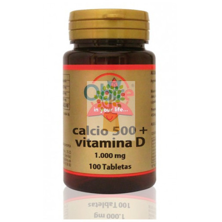 CALCIO 500 + VITAMINA D 100 COMPRIMIDOS OBIRE