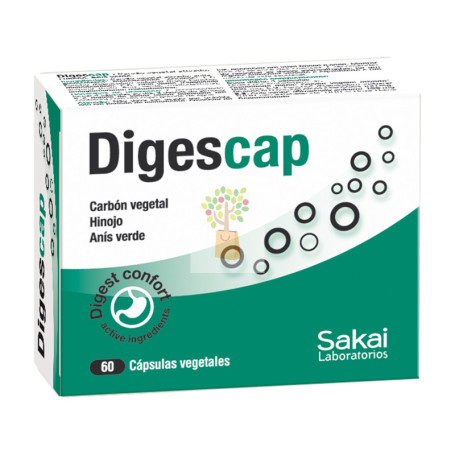 DIGESCAP(CARB VEGET) 60 CAPSULAS 450Mg. SAKAI