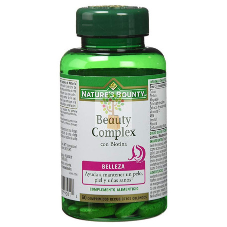 BEAUTY COMPLEX CON BIOTINA 60 COMPRIMIDOS NATURES BOUNTY