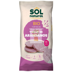 TORTAS DE ARROZ Y YOGUR CON ARÁNDANOS BIO 100G SOL NATURAL