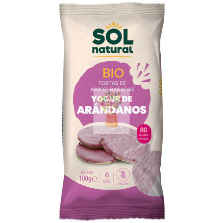 TORTAS DE ARROZ Y YOGUR CON ARÁNDANOS BIO 100G SOL NATURAL