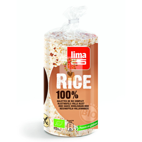 TORTITAS DE ARROZ INTEGRAL BIO 100Gr. LIMA