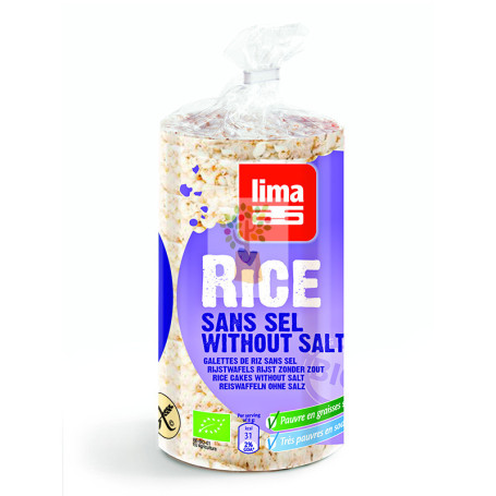 TORTITAS DE ARROZ SIN SAL BIO 100Gr. LIMA
