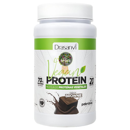 PROTEINA VEGETAL SABOR BROWNIE 600GR DRASANVI SPORT LIVE
