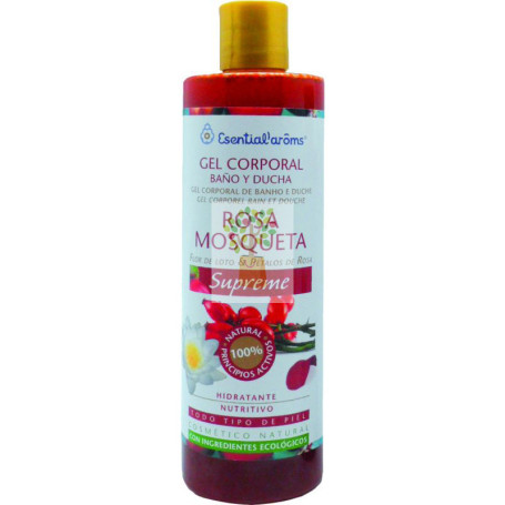 GEL CORPORAL DE ROSA MOSQUETA SUPREME 500Ml. ESENTIAL AROMS