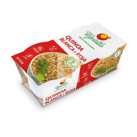 VASITO ARROZ DE QUINOA BLANCA Y QUINOA ROJA 2X125Gr. VEGETALIA