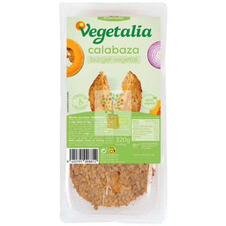 VEGEBURGUER SEITÁN Y CALABAZA BIO (4 UNIDADES) 320GR VEGETALIA