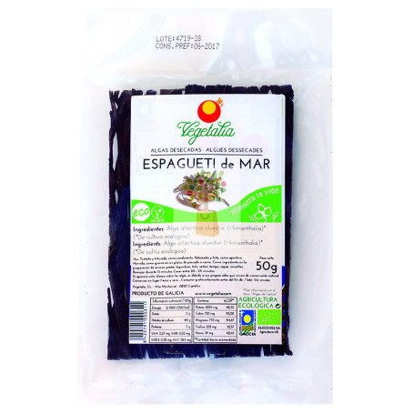 ALGA ESPAGUETTI DE MAR BIO 50Gr. VEGETALIA