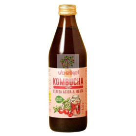KOMBUCHA DE CEREZA ACIDA Y MENTA 330Ml. VOELKEL