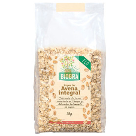 COPOS DE AVENA GRUESOS INTEGRALES 1Kg. BIOGRA