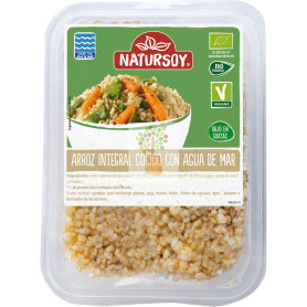 ARROZ INTEGRAL COCINADO CON AGUA DE MAR 400Gr. NATURSOY