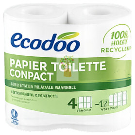 PAPEL HIGIÉNICO COMPACTO 4 ROLLOS ECODOO