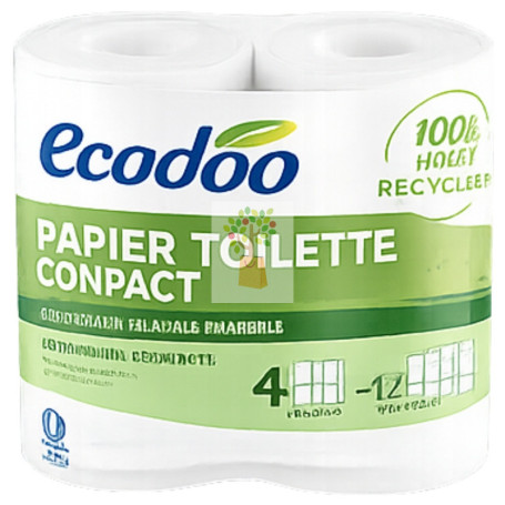 PAPEL HIGIÉNICO COMPACTO 4 ROLLOS ECODOO