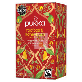 INFUSION ROOIBOS Y HOJAS DE ARBOL DE MIEL 20 FILTROS PUKKA