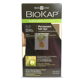 TINTE NUTRICOLOR DELICATO 5.5 CASTAÑO CLARO CAOBA 140Ml. BIOKAP