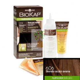 TINTE NUTRICOLOR DELICATO  6.06 RUBIO OSCURO HABANA 140Ml. BIOKAP