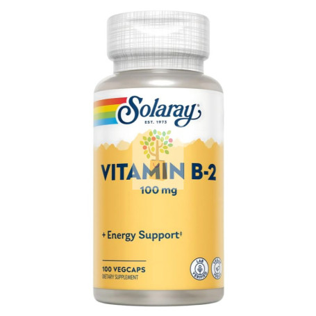 VITAMIN B-2 100Mg. 100 CAPSULAS VEGETALES SOLARAY