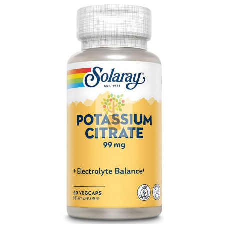 POTASIO CITRATO 99Mg. 60 CAPSULAS VEGETALES SOLARAY