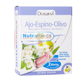 AJO + ESPINO + OLIVO 500Mg. 60 PERLAS DRASANVI