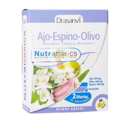 AJO + ESPINO + OLIVO 500Mg. 60 PERLAS DRASANVI