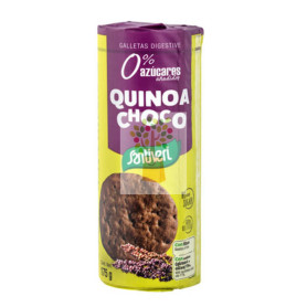 GALLETAS DIGESTIVE QUINOA CHOCO 0% AZÚCAR AÑADIDO 175G SANTIVERI
