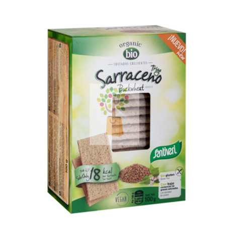 TOSTADAS LIGERAS TRIGO SARRACENO BIO 100Gr. SANTIVERI