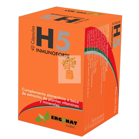 H5 INMUNOFORTE 40 CAPSULAS ERGONAT
