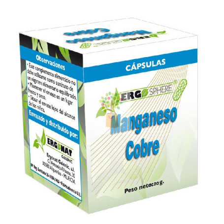 ERGOSPHERE MANGANESO-COBRE 50 CAPSULAS ERGONAT